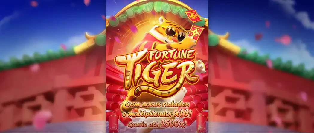 capa do jogo fortune tiger com tigre dourado em estilo cassino